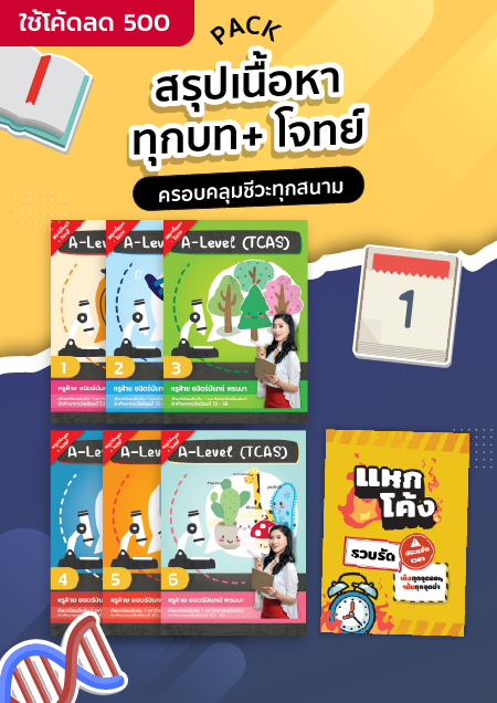 Pack สรุปเนื้อหาชีวะทุกบท + โจทย์